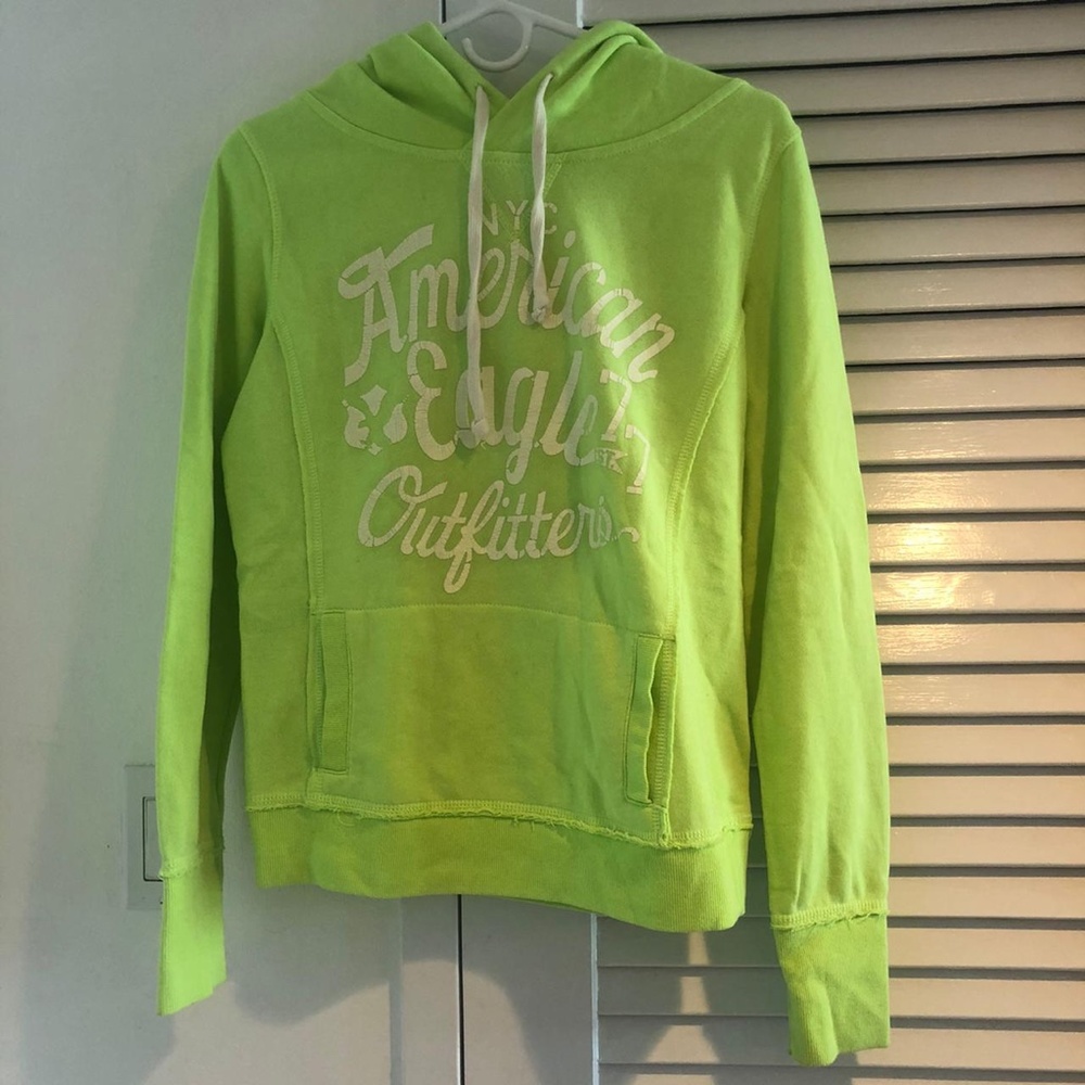 Neon green American Eagle Hoodie
